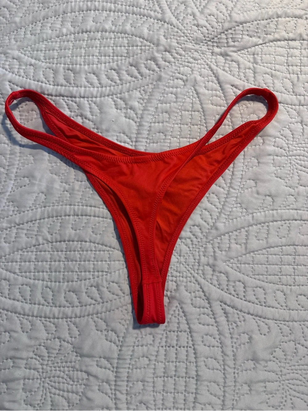 SKIMS Red High-Cut Bikini Bottom